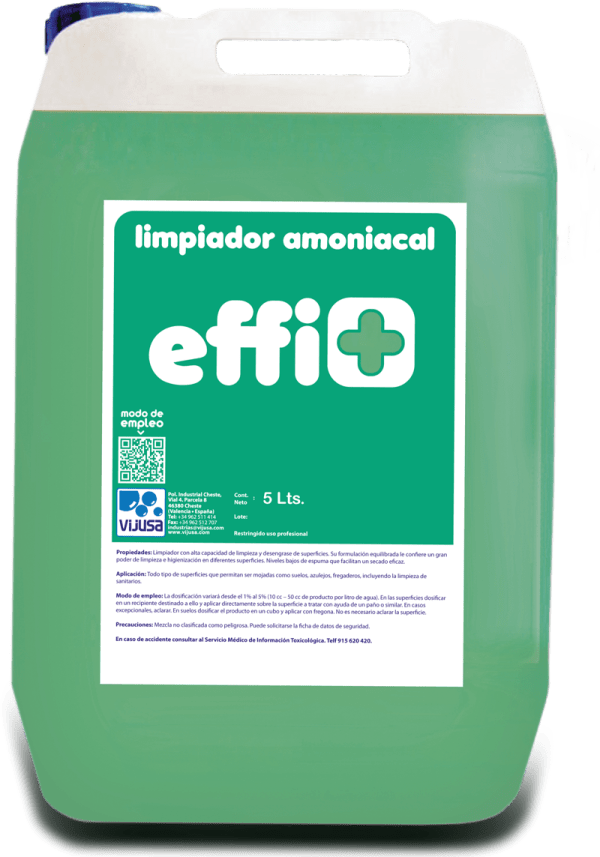 Effi Limpiador amoniacal Vijusa envase de 5 litros